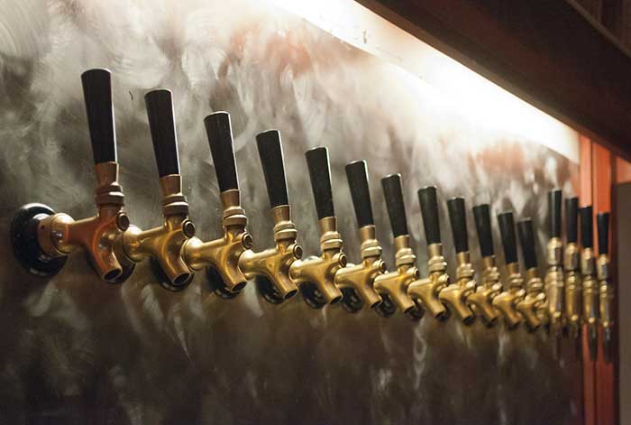 Brass beer pumps